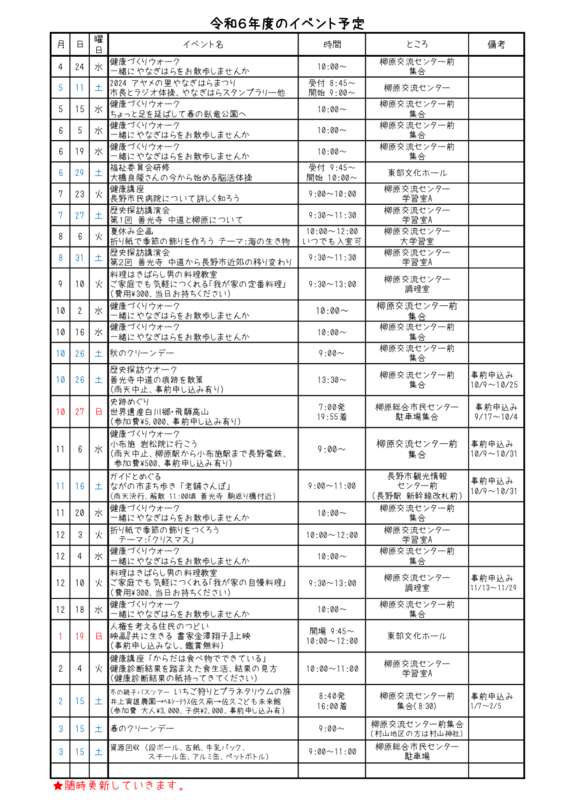 令和6年度イベント予定_20250120のサムネイル